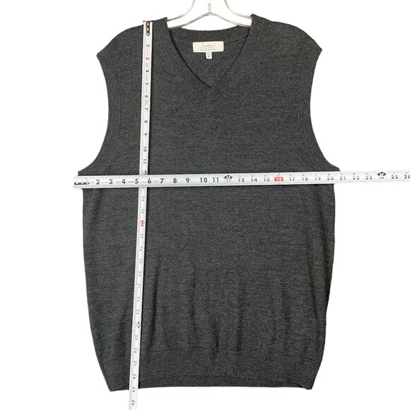 Turnbury Mens Sweater Vest M Merino Wool Gray Soft Stretchy Work Career Office - Picture 7 of 10